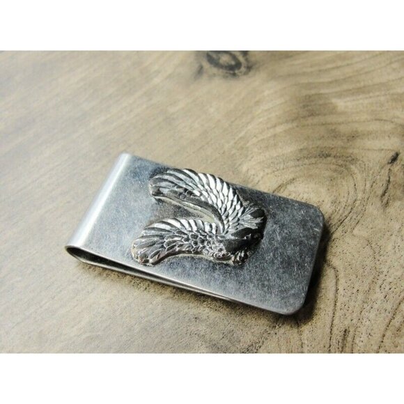 Eagle Money Clip Stainless Steel Wallet Credit Card Cash ID Holder - Picture 2 of 5